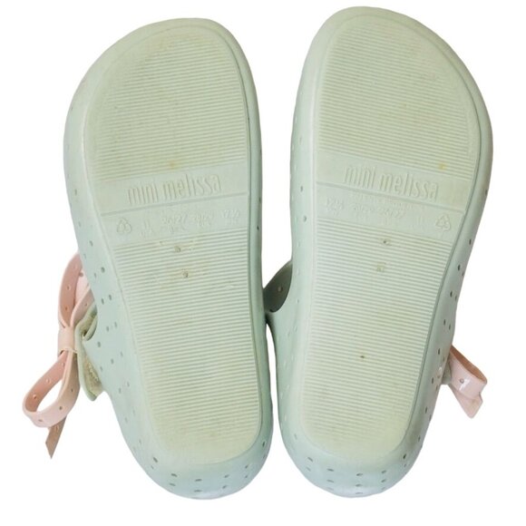 MINI MELISSA Girls' Perforated Jelly Shoes Furadinha X Mary Jane Flats Size 11 - Picture 5 of 12